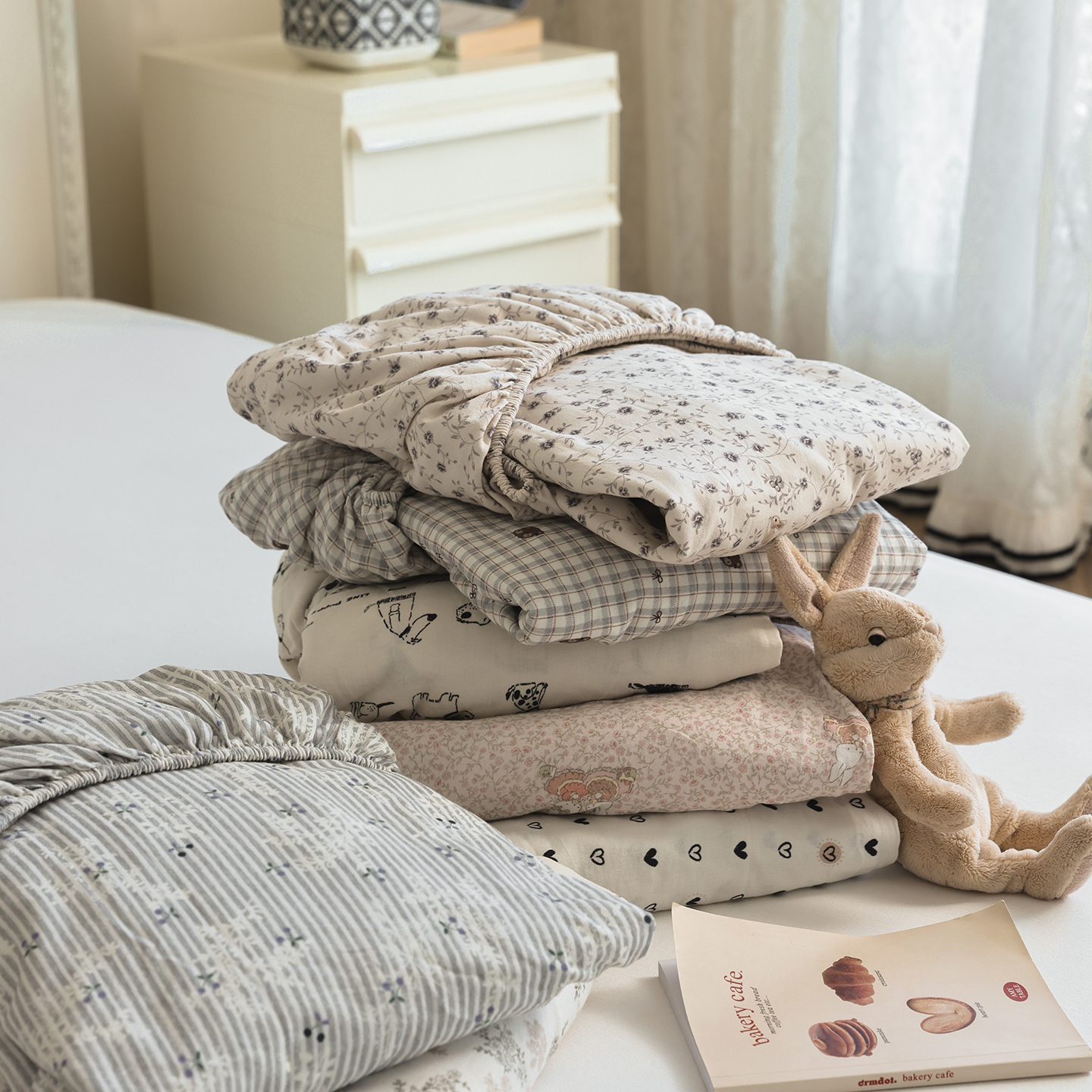 纯棉加厚磨毛床笠单件