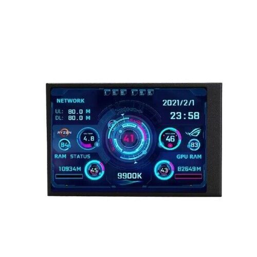 3.5寸IPS TYPEC副屏机箱 USB机箱副屏 电脑监控usb副屏免AIDA64
