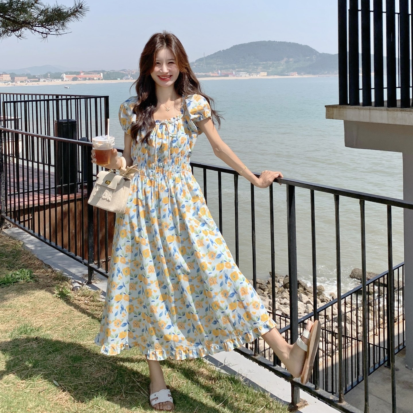 夏新款韩系简约百搭碎花连衣裙XW1133P135K208，女装连衣裙，浙宝171