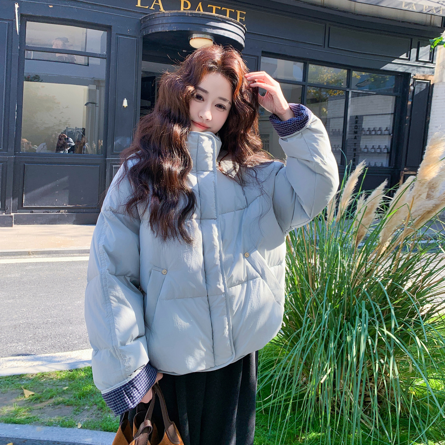 现货冬装新款蓝色羽绒服外套(50绒)XW3350P275K418,女装羽绒服,浙宝171