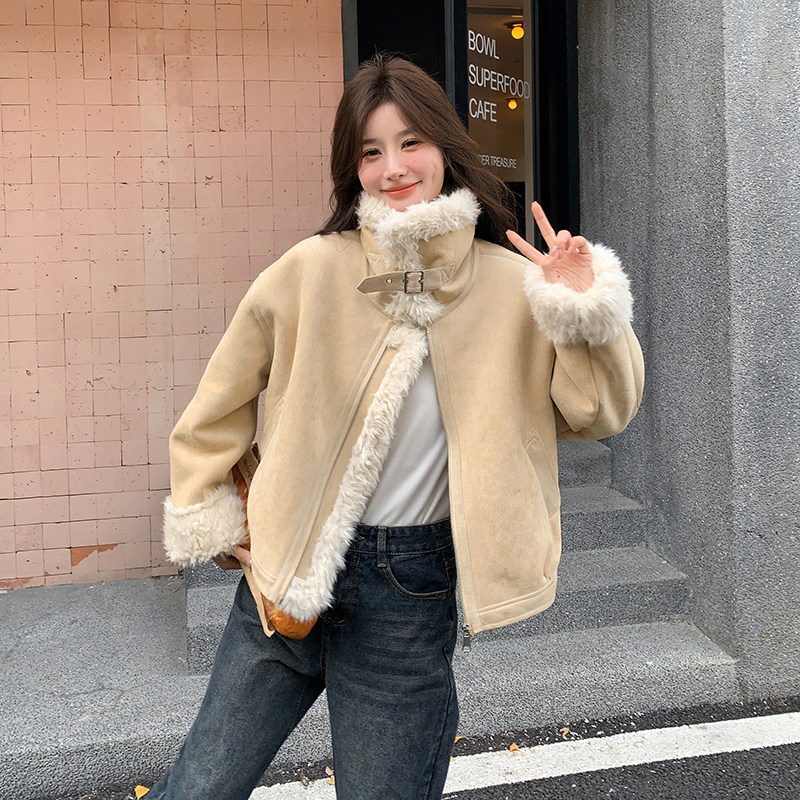 现货2025年战衣皮毛一体外套XW8087P195K298,女装短外套,浙宝171