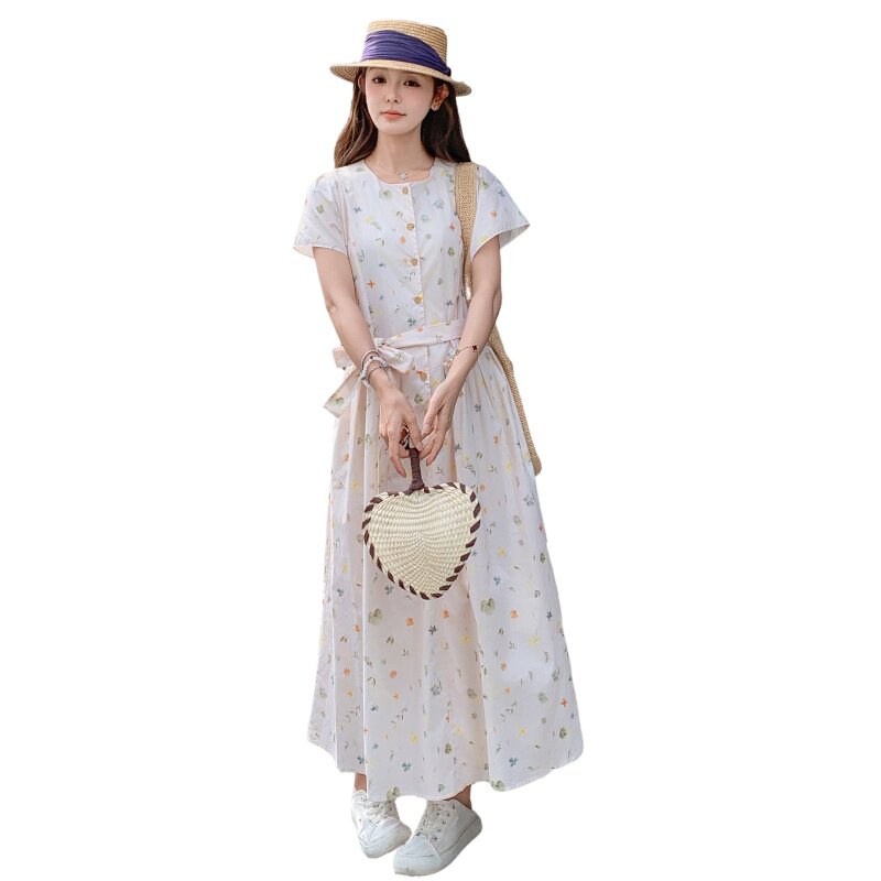 2026年夏新款甜美碎花淑女气质连衣裙XW1103P145K218,女装连衣裙,浙宝171