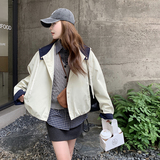 现货2025年秋装新款撞色风衣外套XW721P155K238，女装短外套，浙宝171