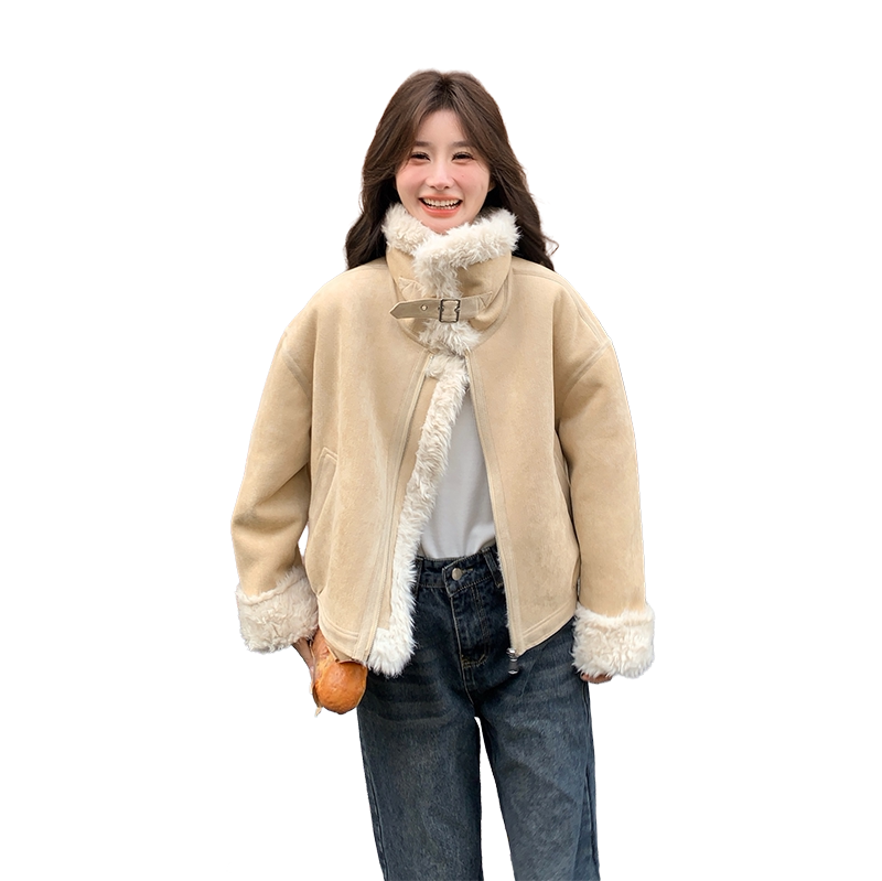 现货2025年战衣皮毛一体外套XW8087P195K298,女装短外套,浙宝171