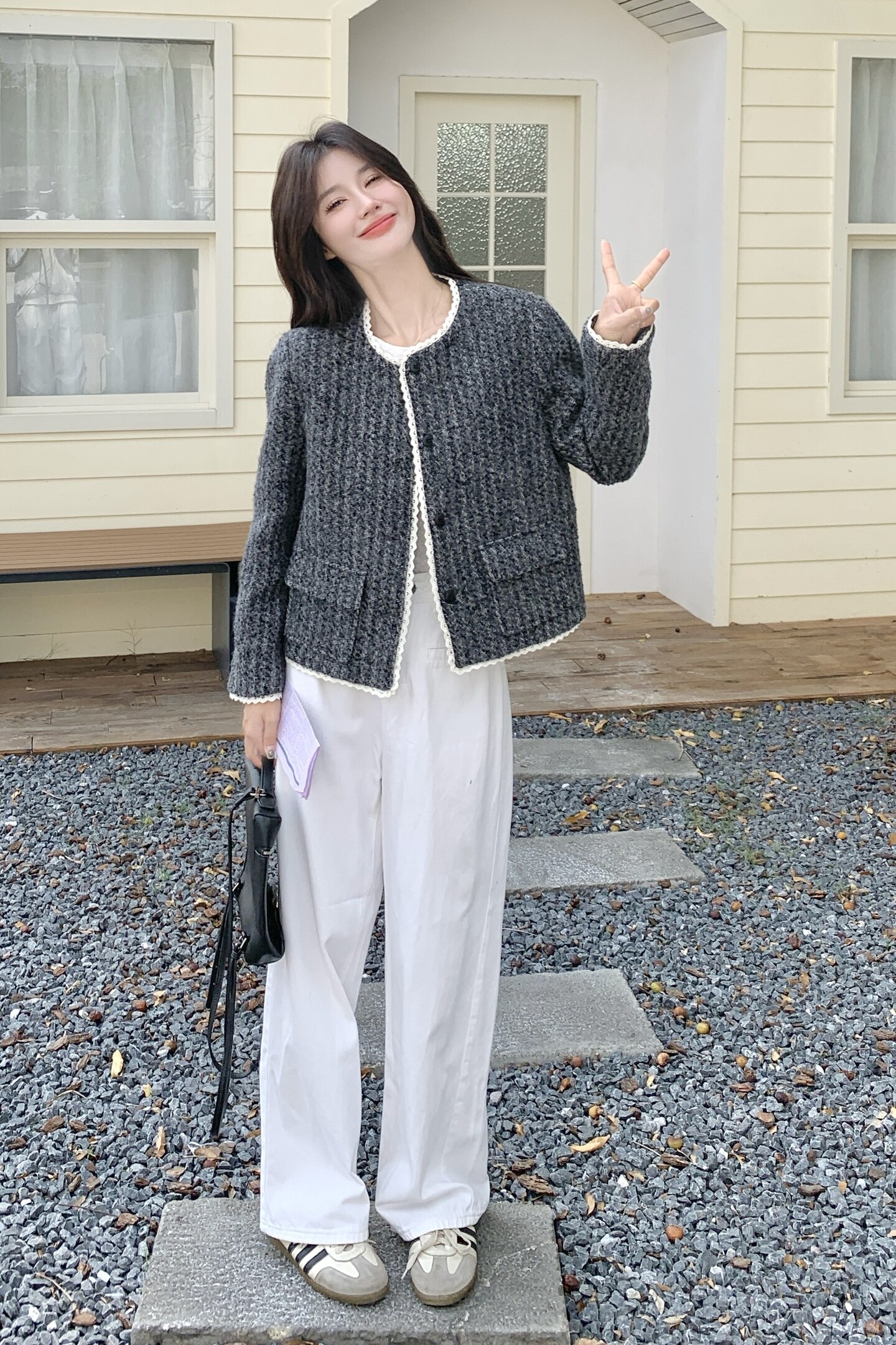 现货2026年秋装新款小香风外套XW3305P175K268,女装短外套,浙宝171
