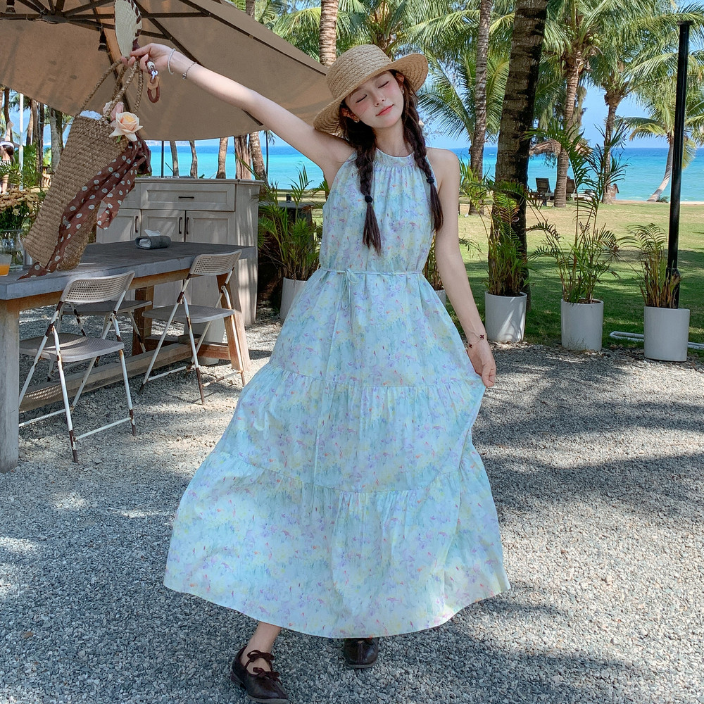 2026年夏新款韩系收腰显瘦修身性感碎花连衣裙XW1086P145K218，女装连衣裙，浙宝171