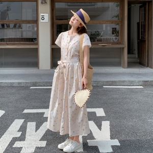 2026年夏新款甜美碎花淑女气质连衣裙XW1103P145K218