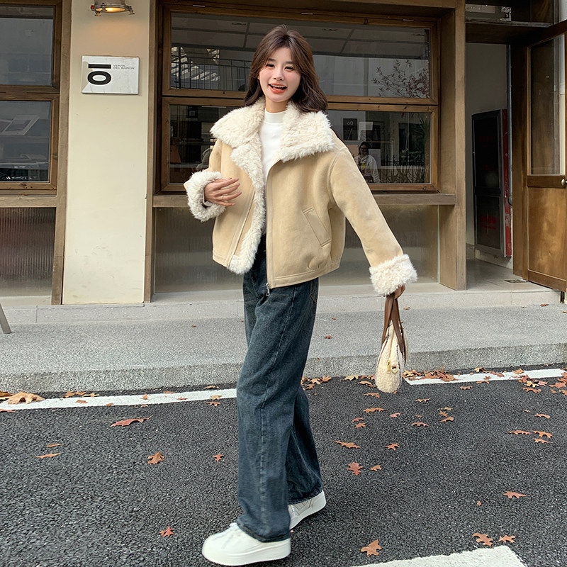 现货2025年战衣皮毛一体外套XW8087P195K298,女装短外套,浙宝171