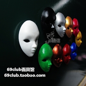白色小面具sd娃娃头套面具3-5cm 芭比娃娃面具胸针抖音小面具订制