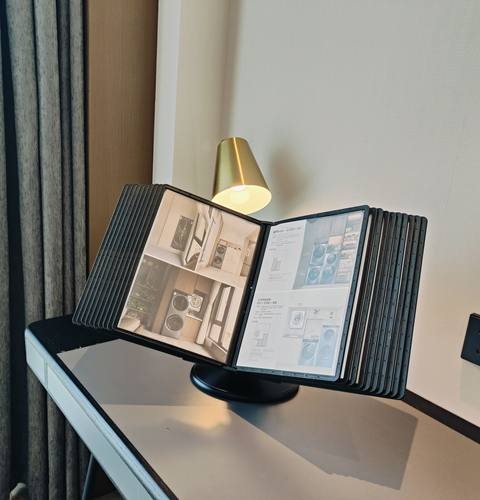 台式旋转翻页文件展示架A4厂家