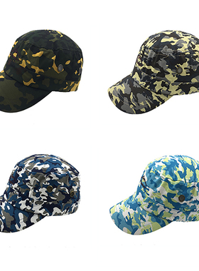 正品hatty哈荻短檐透气伪装掩护平顶太阳帽迷彩丛林徒步旅游男女