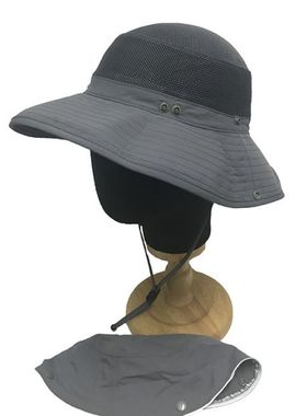 hatty哈荻户外反光夜视两用可拆帽顶丛林帽网透气防晒牛仔软帽檐