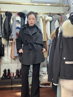 品牌撤柜女装清货2025秋冬新款时尚百搭气质双面呢羊毛大衣外套