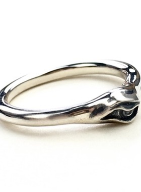 不南兽 原创925银做旧复古限量预言之眼情侣戒指