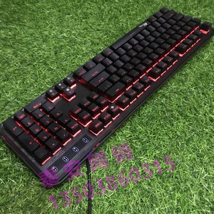 RK960水晶轴 RG-928/背光游戏有线RGB机械键盘黑轴青轴104键透光