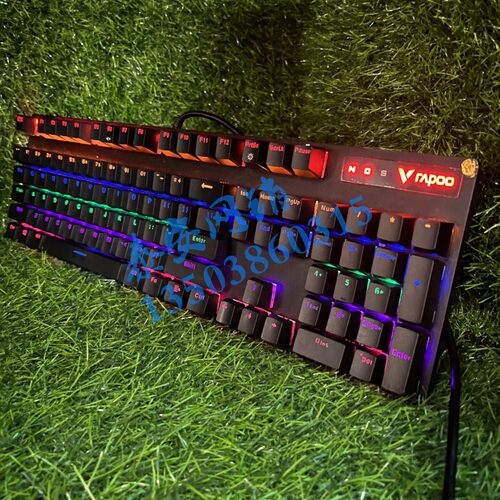 雷柏v500pro电竞游戏机械键盘混光跑马灯黑轴青轴有线