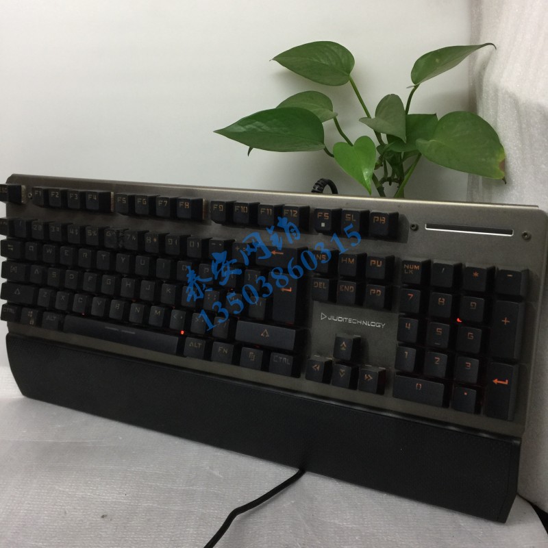 九帝 NS-606 海狼专业游戏键盘纯光手托版侧圈灯 电竟网吧吃鸡USB