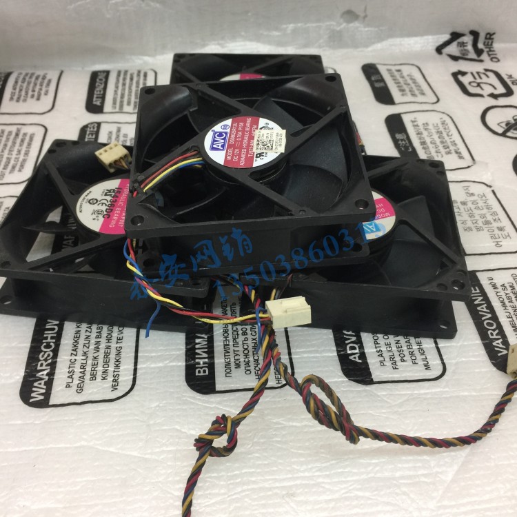 AVC 8CM机箱/CPU风扇 PWM温控 DS08025R12U 静音大风量 0.35/0.7A