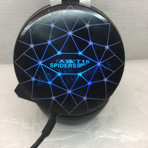 天蛛狼王T16发光耳机LOlCF电竞游戏抗暴力电脑耳麦导火线大罩