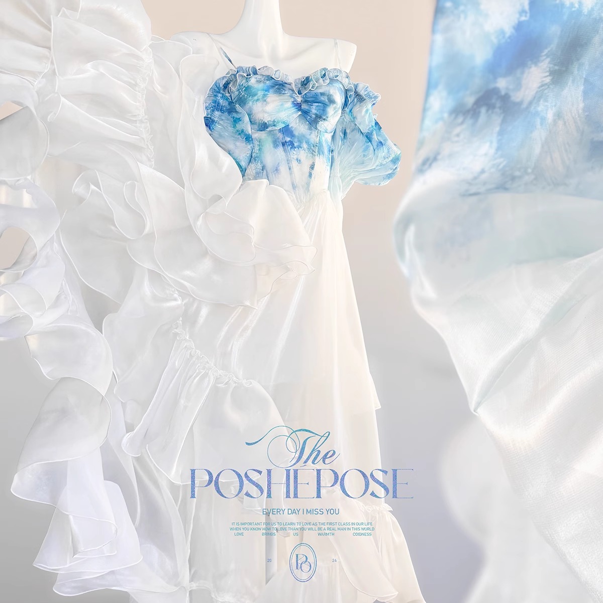 POSHEPOSE光灵芷初灵高定如心 现货【 莫奈水心·人鱼肌】