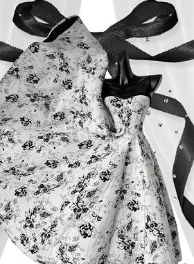 POSHEPOSE高定如心洛可可月桂诗郁金香礼赞.郁金香老花长款