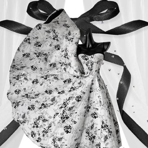 POSHEPOSE高定如心洛可可月桂诗郁金香礼赞.郁金香老花长款