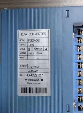 咨询横河YOKOGAWA D/A转换器，型号F3DA02-0N，议价