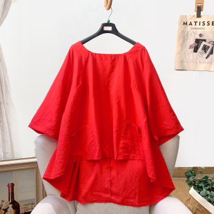 人 气质淑女宽松A字衬衫 撤柜单 女装 上衣春夏秋 超大码 无假期
