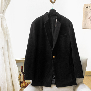 无假期的人】撤柜单/厚重感/男装绅士休闲羊毛呢西装大衣外套秋冬