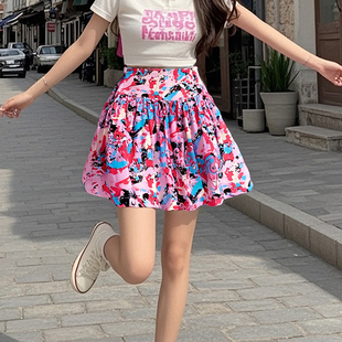 美国品牌原单货~超舒服凉感绵绸~复古大码半身裙/侧口袋短裙女夏