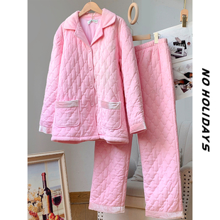 高货~原628~厚款棉衣家居服套装~绒料！御寒保暖棉服睡衣睡裤女冬