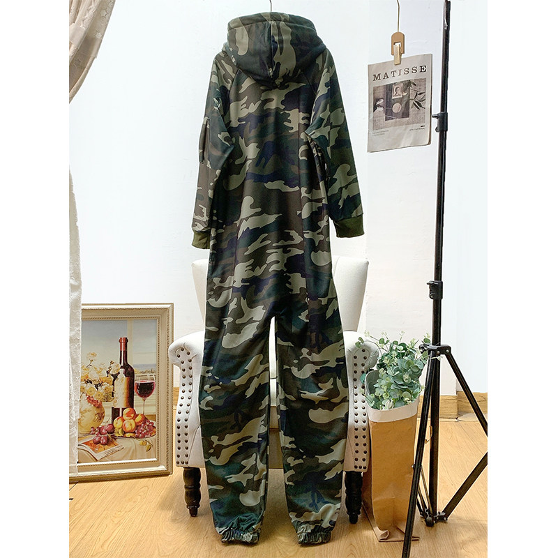 독일군 및 군수출 플러스사이즈 남성복  보온성을 높여주는 플러시 플리스  가을 겨울 후드 위장 점프수트 바지