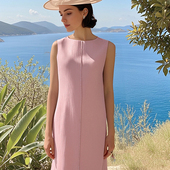 高货老撤柜 连衣裙女夏 70年代复古无袖 质超赞 vintage中古款