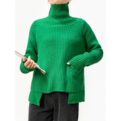 厚实羊毛衫 超质感 时髦大牌感宽松高领毛衣女秋冬 轻奢 高货品牌