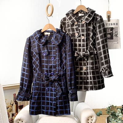 复古通勤休闲双排扣风衣外套