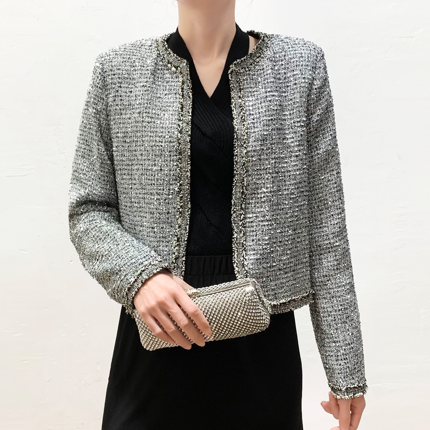 无假期的人】外贸单！亮闪闪气质名媛小香风休闲开衫短外套女春秋,女装/女士精品,短外套,淘宝优惠券,粉丝福利购,淘宝优惠卷