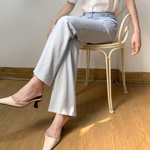 通勤OL休闲裤直筒长裤女春夏