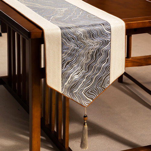 新中式桌旗禅意茶桌布高端轻奢