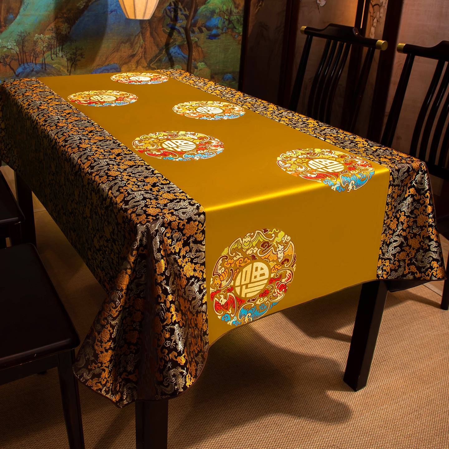 轻奢高级感高端茶台桌布盖巾定制