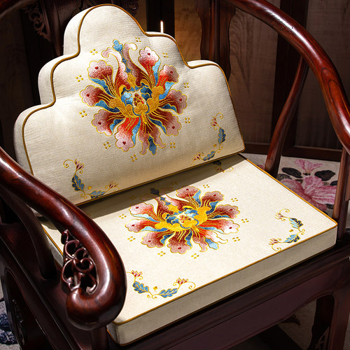 中式红木椅子乳胶坐垫实木茶椅垫