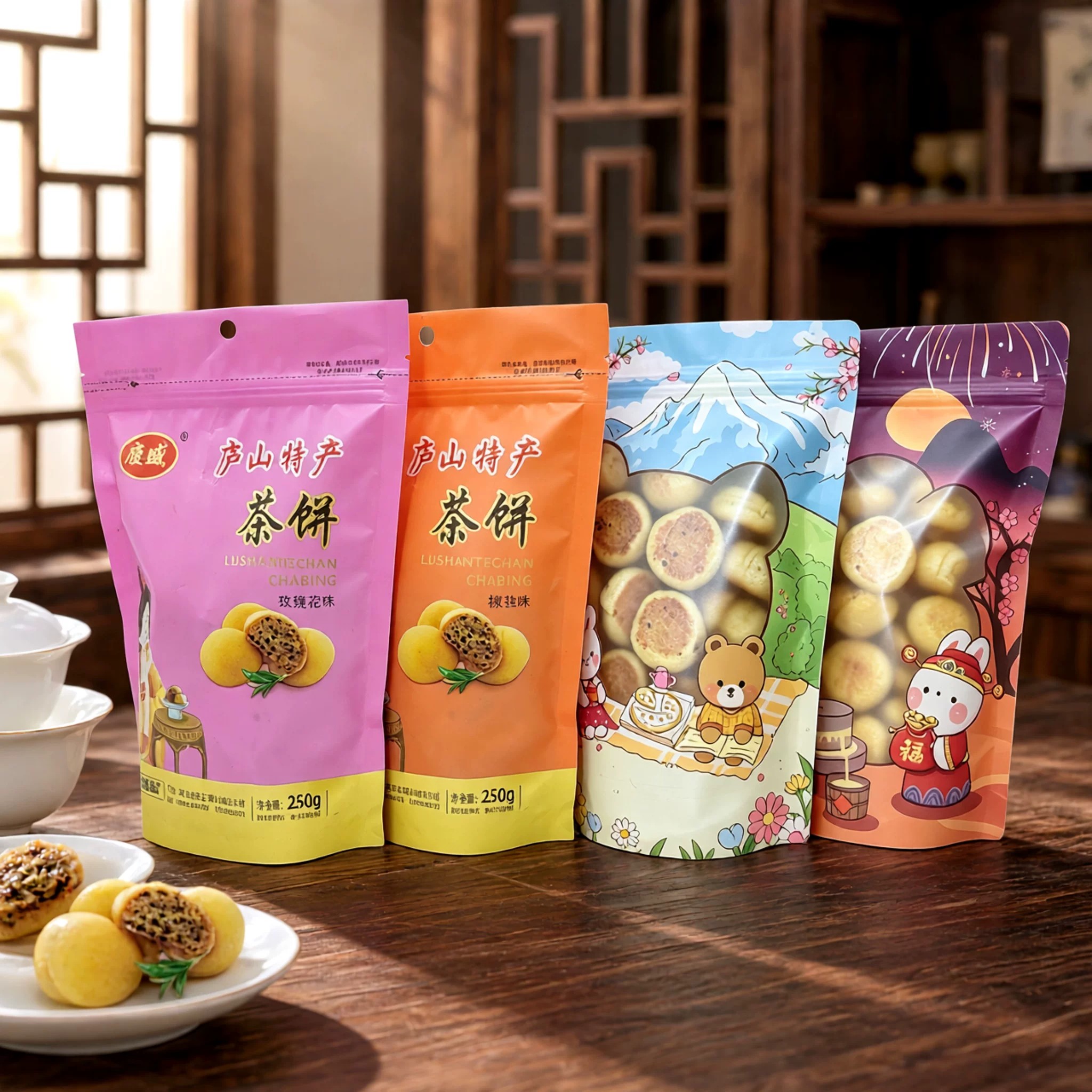 庐盛小茶饼桂花云雾茶图片