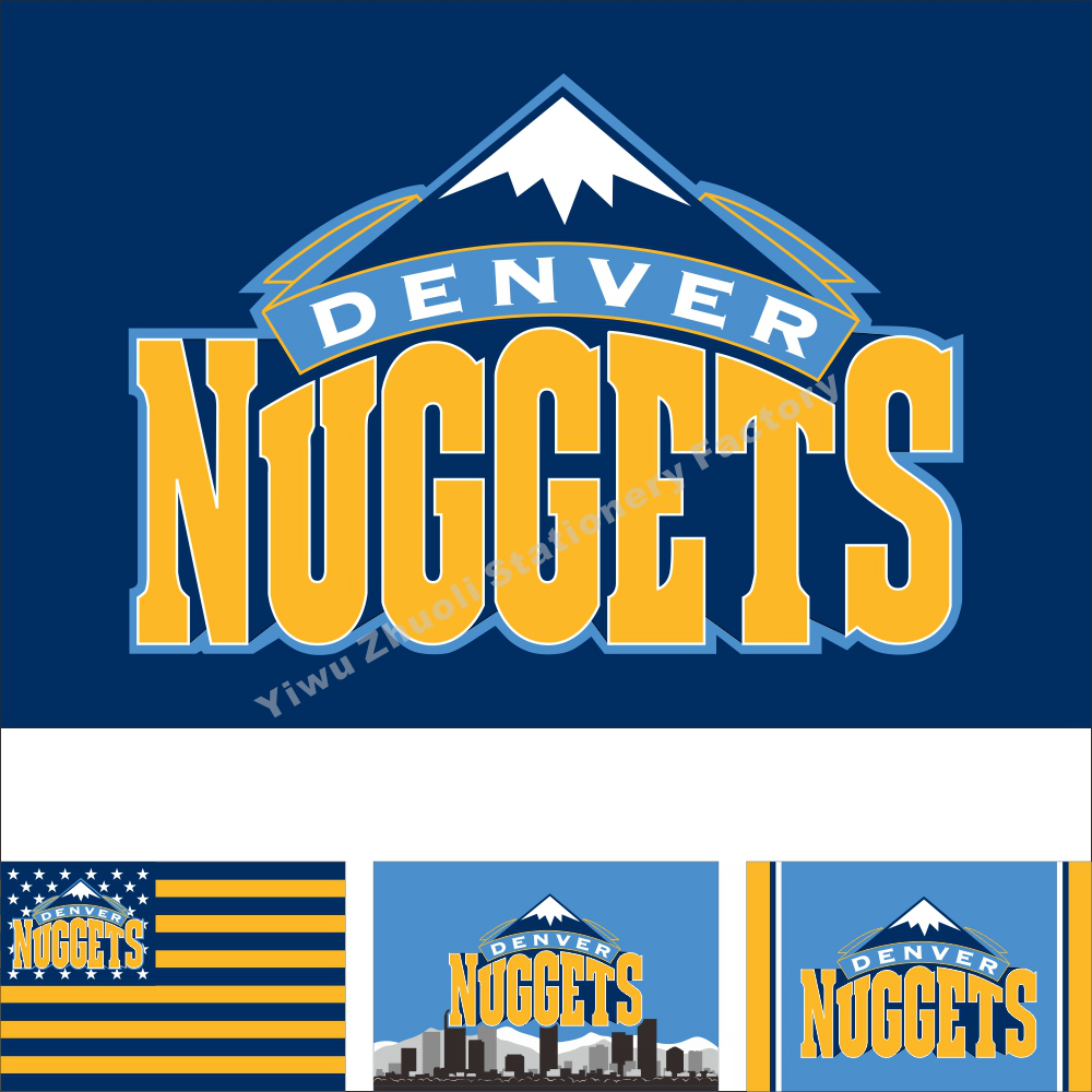 nba 丹佛掘金队旗帜美国篮球队旗 denver nuggets flag