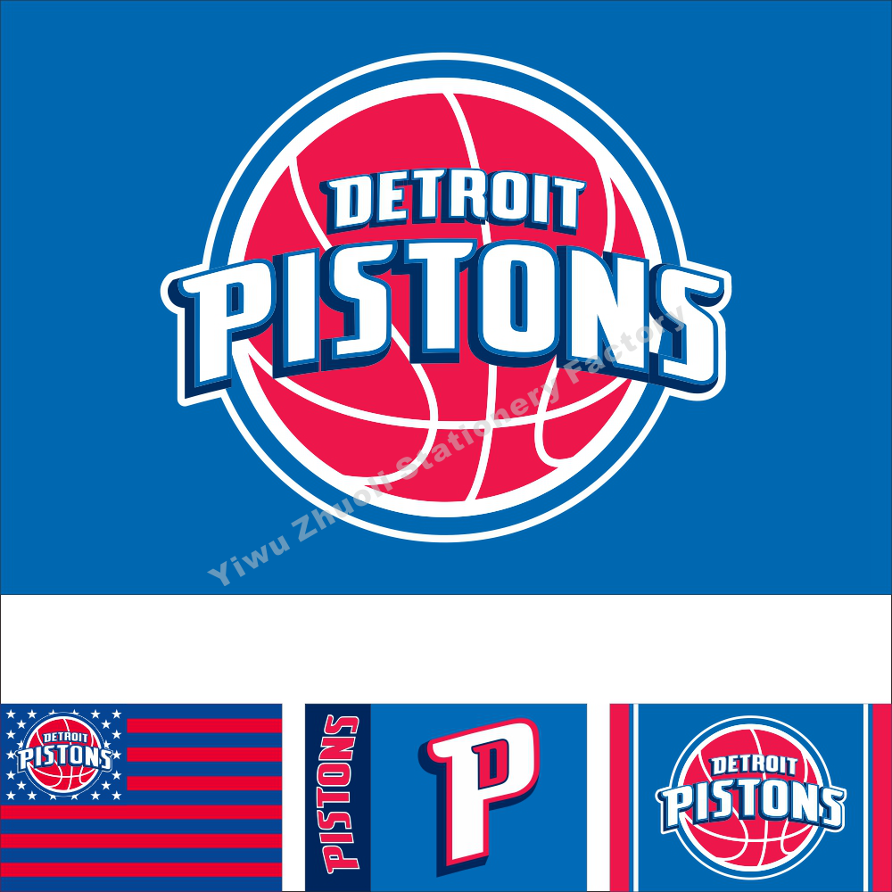 nba 底特律活塞队旗帜 美国篮球队旗 detroit pistons flag