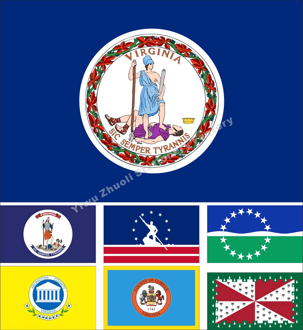 1美国维吉尼亚州旗汉普顿旗里士满旗各种大小可定做可订做