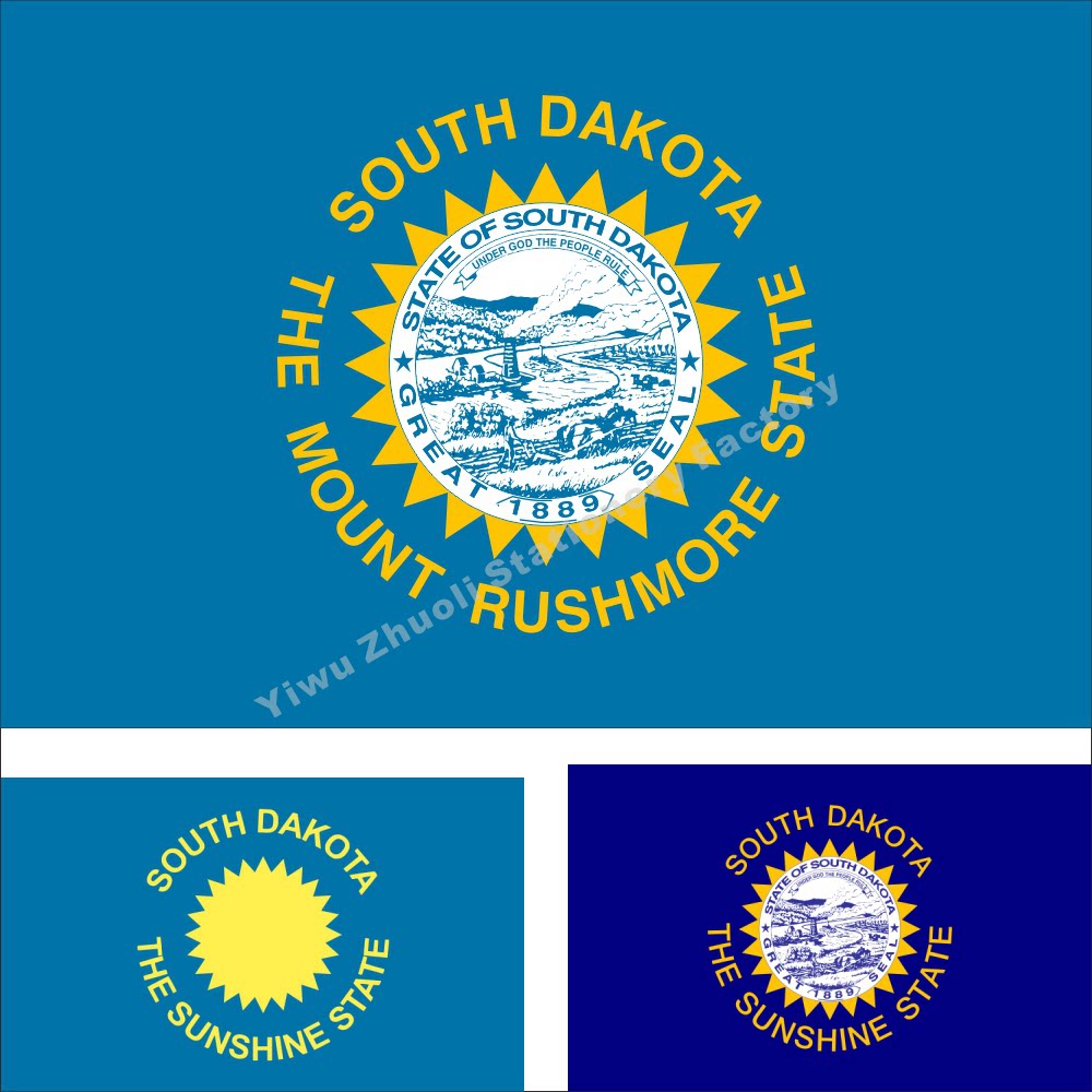 1美国南达科他州旗历史旗各种大小可定做可订做