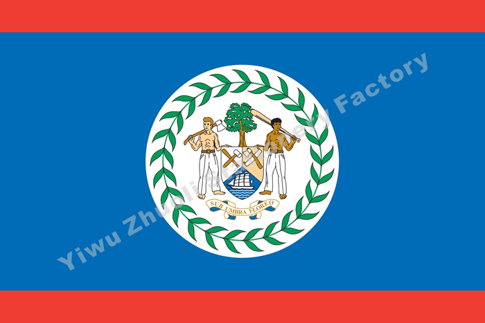 伯利兹国旗Belize flag4号规格144X96cm世界各国旗帜有售