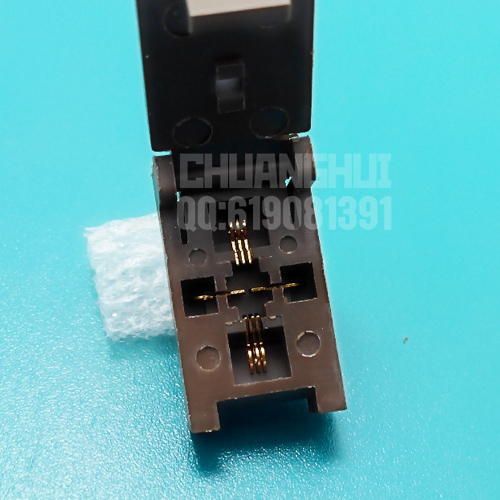 WSON8 QFN8 DFN8 MLF8老化座翻盖式测试座 2X5mm 0.5mm间距