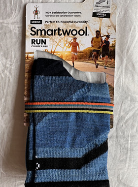 聪明羊Smartwool Run ZC美国产超薄零缓震专业美利奴羊毛跑步袜
