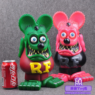 疯狂老鼠芬克RatFink潮玩卡通摆件搪胶手办玩偶玩具模型盒装礼物