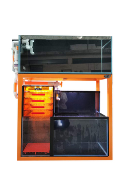 100-50-40左全背包组合缸橙色钢架水泵仓隐藏橙白色管件全国发货